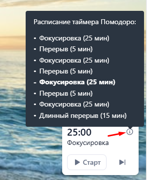 Таймер Помодоро
